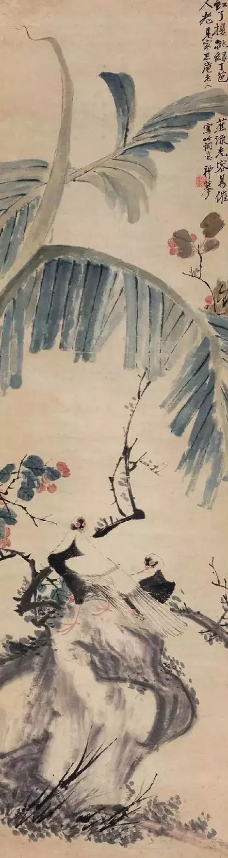 布局精妙的写意花鸟画,中国花鸟画有一种典型的构图方法