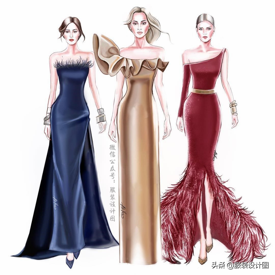 服装设计时装画教学procreate,procreate画服装设计图教程