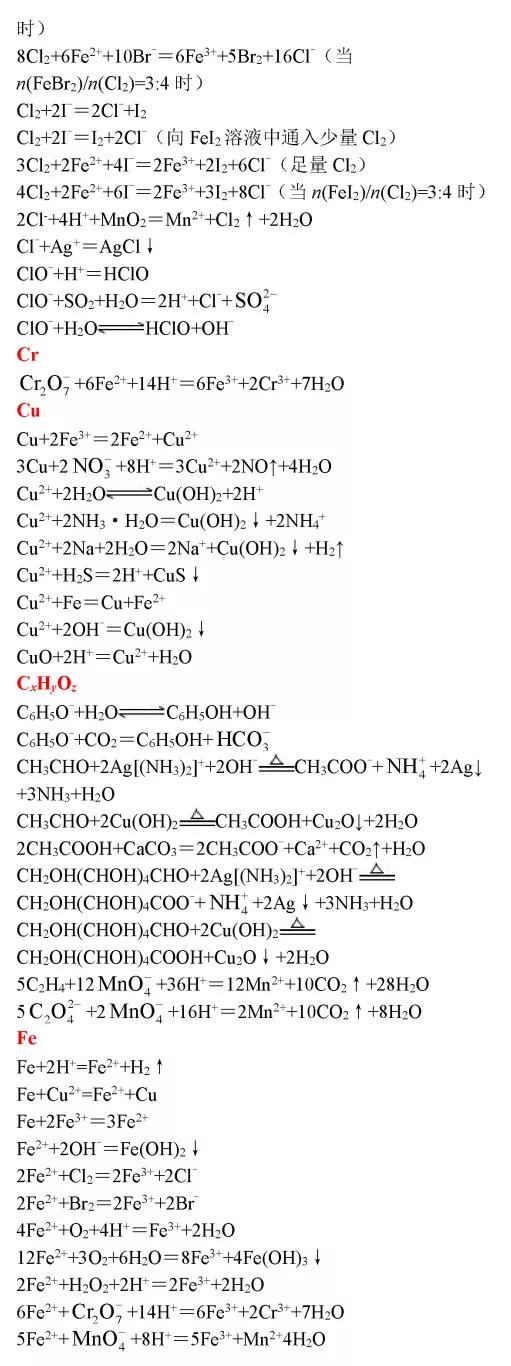 高中化学方程式大全pdf,高中化学方程式大全下载