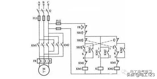 电机正反转电路图原理讲解,旋转室外天线电机正反转原理
