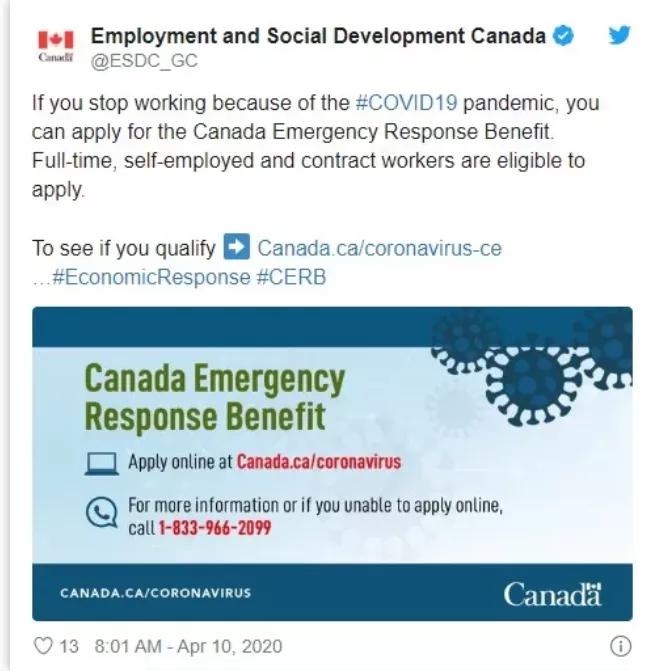 CERB扩大范围,有工作也能领,“月收入$999的要气死$1001的!”