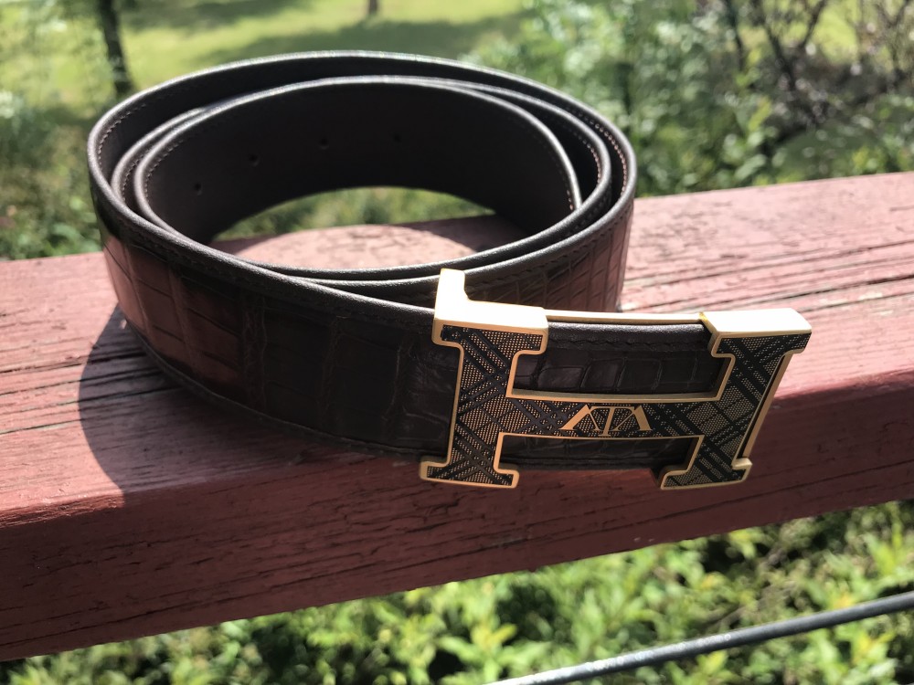 鳄鱼纹真皮正品皮带,头层牛皮鳄鱼纹皮带