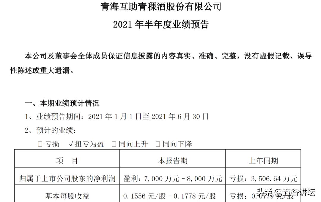 青青稞酒盈利质量分析,青青稞酒业绩大全