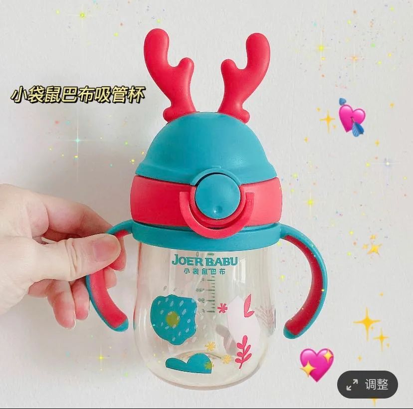 圆圆胖胖的喝奶杯，小鹿角也太可爱了吧