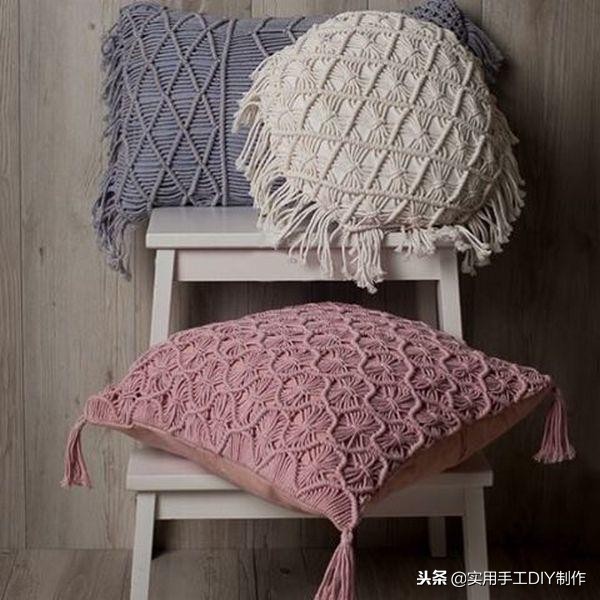 手工纯白棉绳编绳挂件,手工编绳合集名称