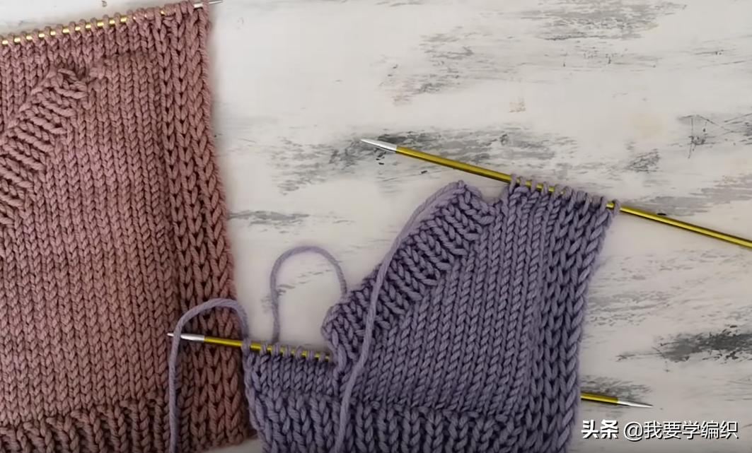 从下往上织暗口袋怎样编织,织口袋的教程