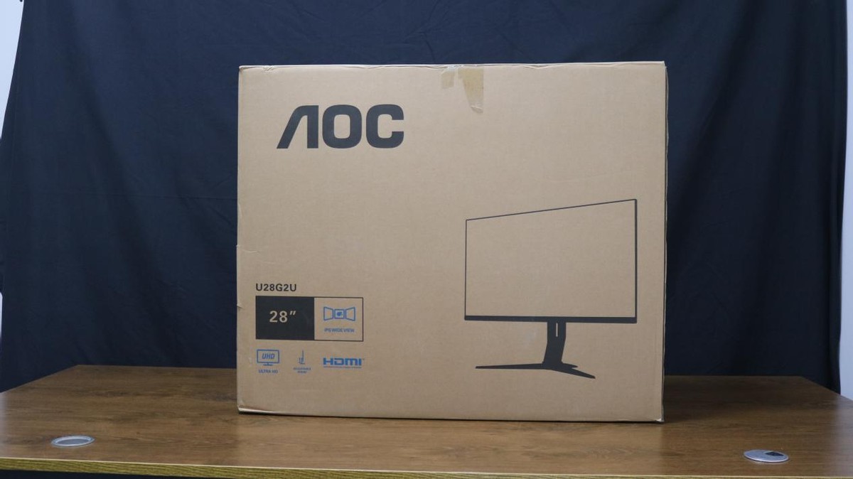 aoc开箱q27p2u显示器,aocu28g2u4k显示屏