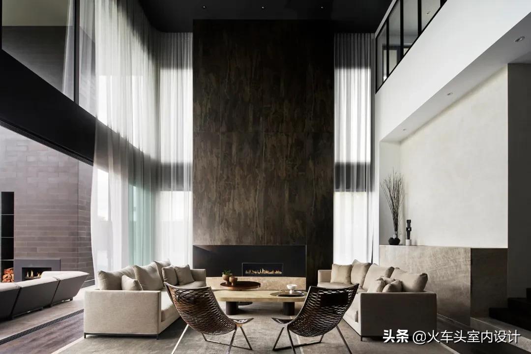 80款挑空客厅设计,大宅就该有这气势