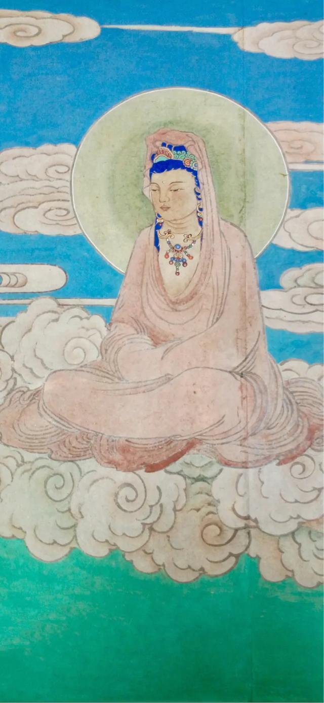 观音菩萨三十二像工笔画,观世音菩萨画像工笔画