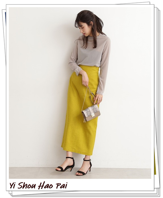 亚麻垂感半身裙,洋气半身裙白色亚麻材质