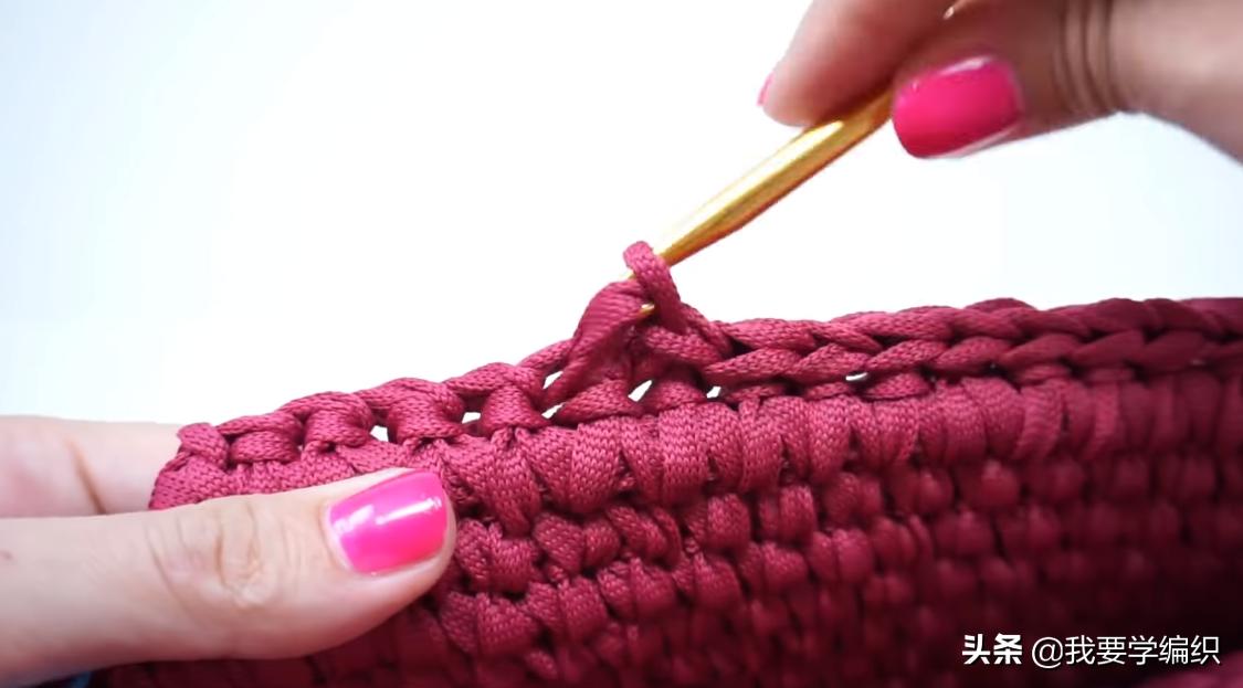 简单大方钩编单肩包图解,简单勾织小包包方法