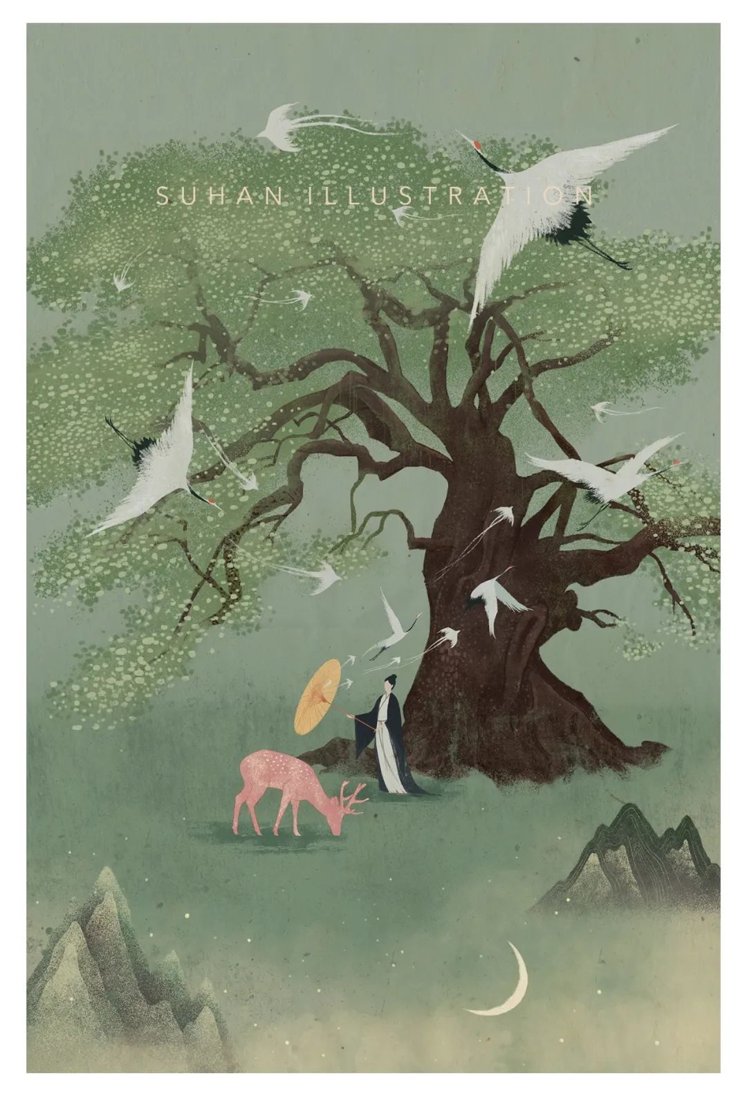 90年代画风的插画师,90后插画师画出美丽乡村