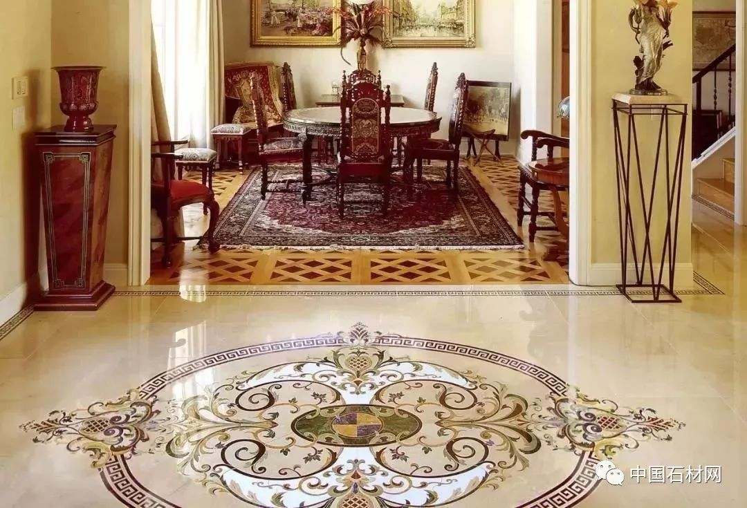 中式别墅石材水刀拼花图册,顶级石材水刀拼花