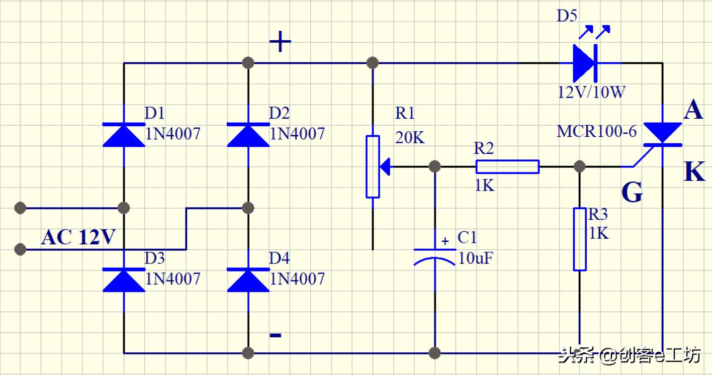 可控硅调光电路DIY，简单实用，你学会了吗？