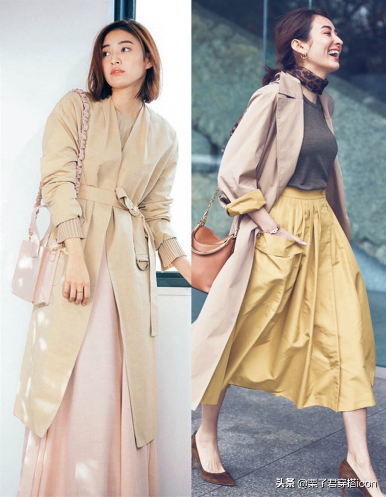 夏天卡其色穿搭最高级,秋冬穿搭卡其色气质高级感