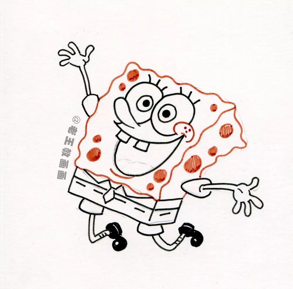 幼儿园老师画画必备教程,儿童画画教程6-7岁创意画海绵宝宝