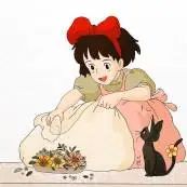 魔女宅急便微信头像,魔女宅急便情侣头像一左一右