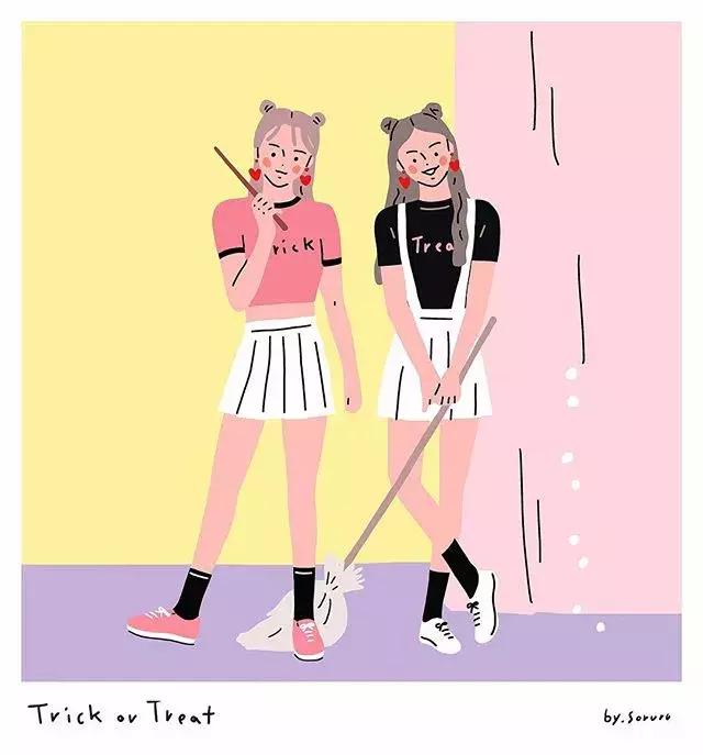 她笔下的可爱女孩，让你看懂穿衣打扮的正确要素~