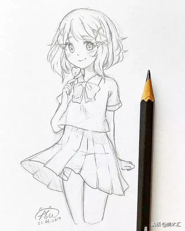 线条感十足的动漫人物,线条感很强的人物素描