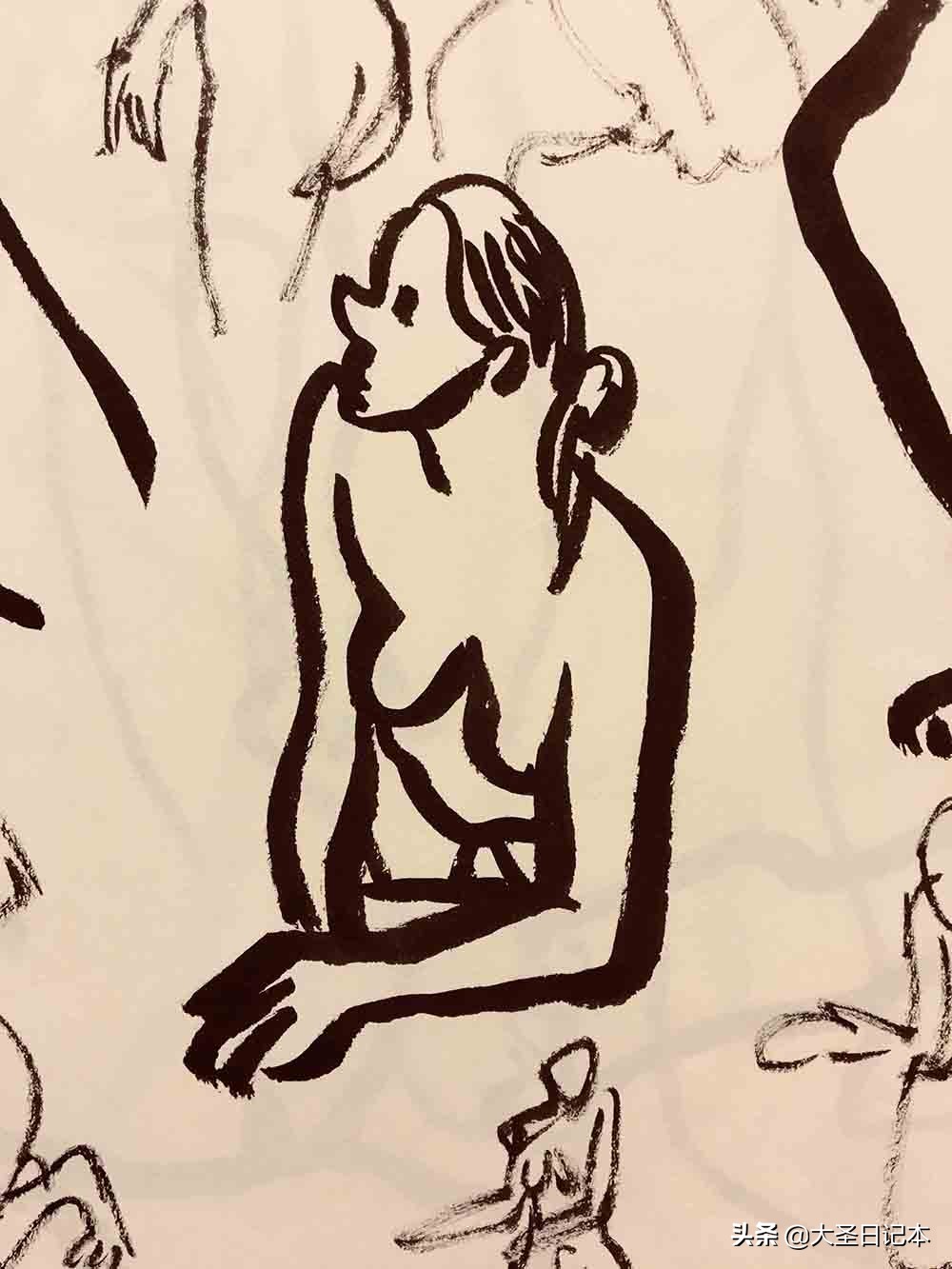 漫画现场临摹,人物写生漫画速写