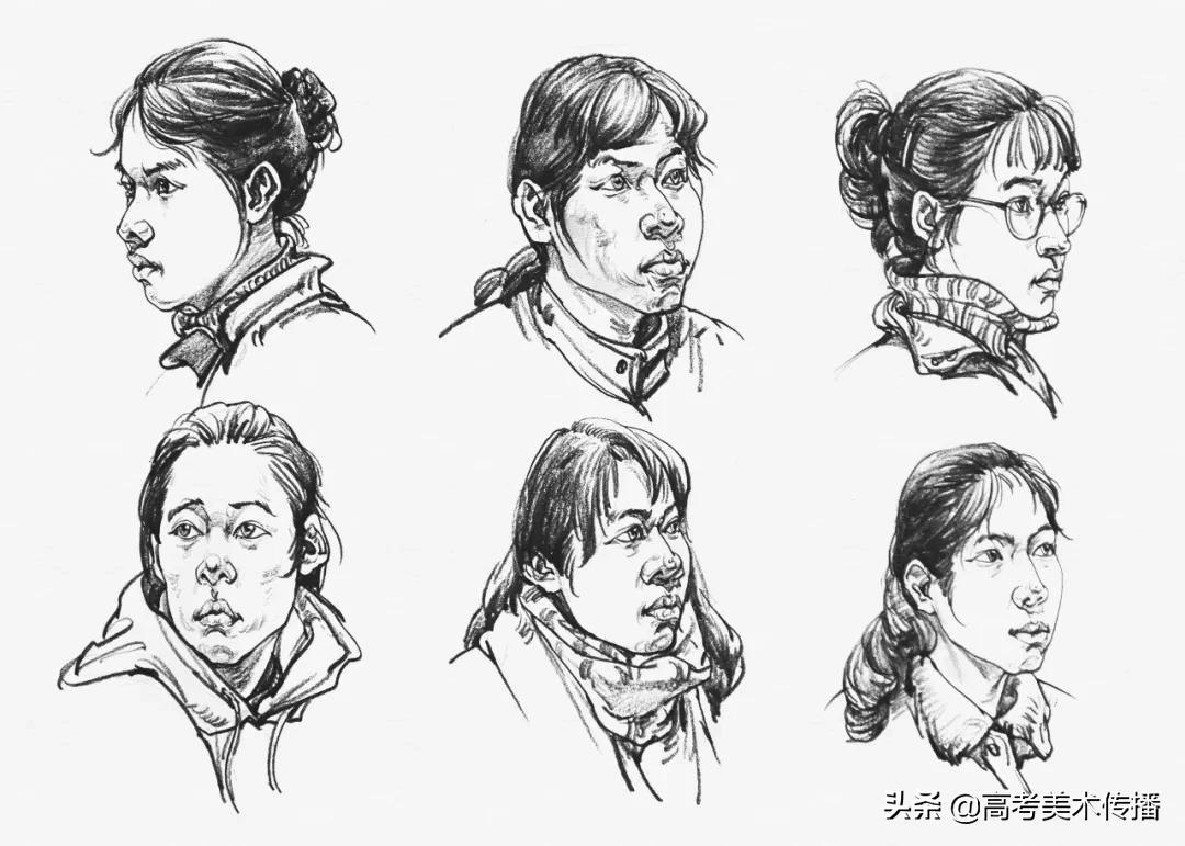 速写五官技法,速写五官的画法精讲