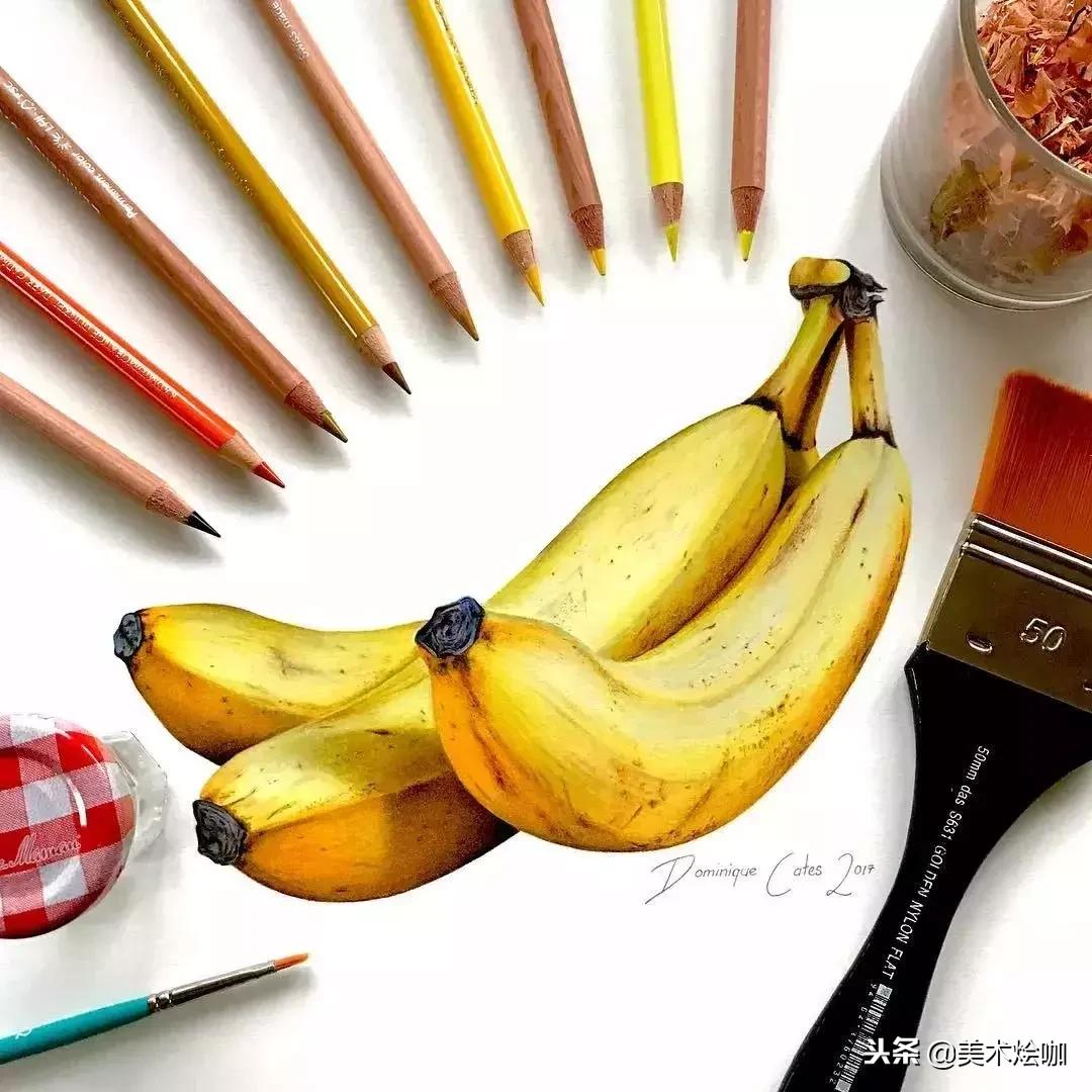 彩铅画教程超写实零基础入门,超写实彩铅画高清大图水果组合