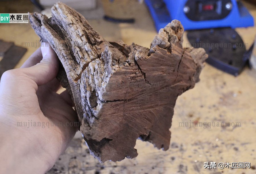 自制檀木戒指,木头雕刻戒指手工工具