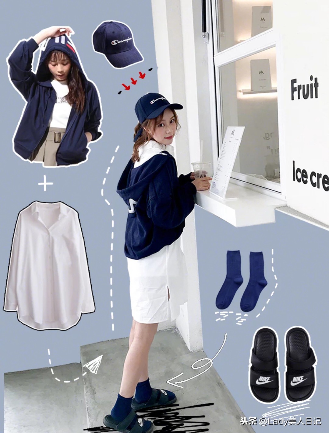 半腰牛仔外套+卫衣简直时髦炸了！网红发型的女孩最好搭，没对手