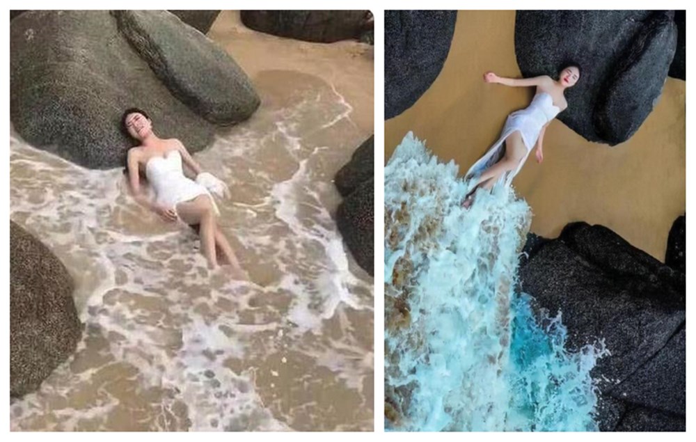 准新娘花2万拍海边婚纱照，看到成品后欲哭无泪，像案板上的鱼