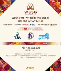 wesg2019全球总决赛,今年wesg总决赛