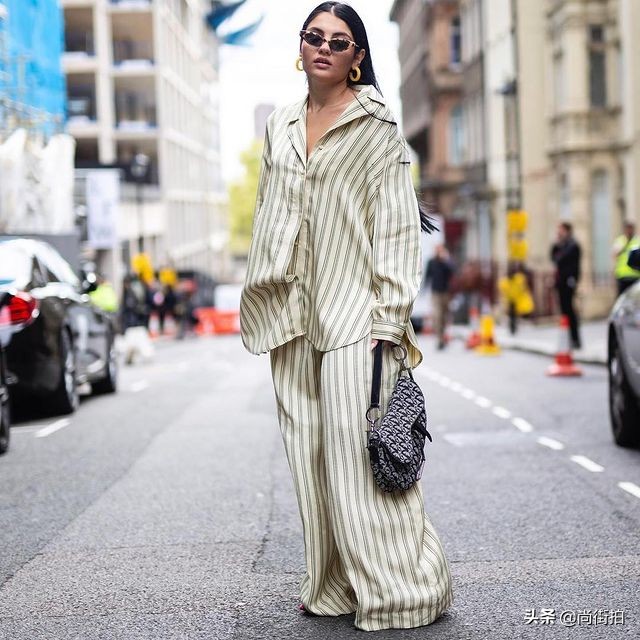 欧美明星条纹衬衫街拍,欧美街拍男衬衫