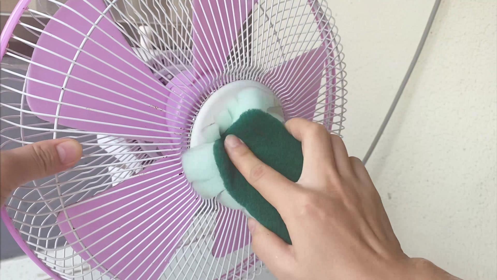 电风扇不管多脏不用拆教你洗,电风扇不管多脏只需一个塑料袋