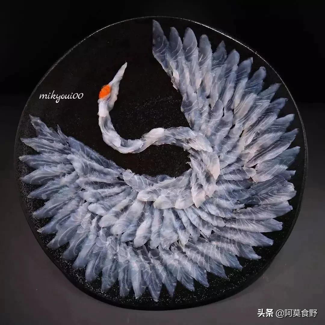 刺身五种摆盘图片,花龙刺身摆盘