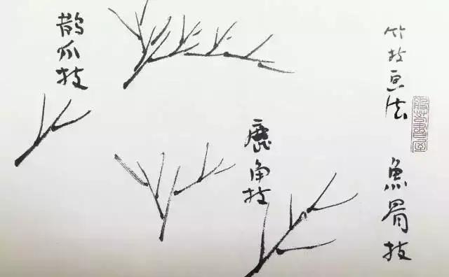 学画竹子的关键就是画竹叶,竹叶的画法及竹子完整画法