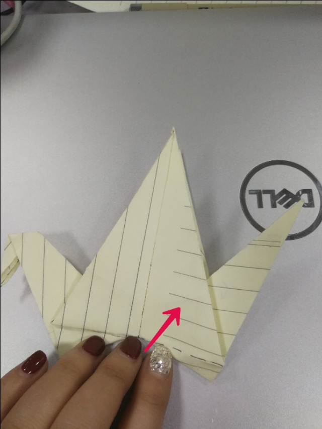 儿童千纸鹤折法4步,折纸鹤教程图