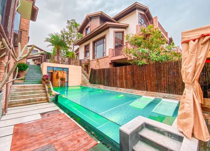 清远别墅温泉度假大泳池四房,清远市别墅温泉旅游度假