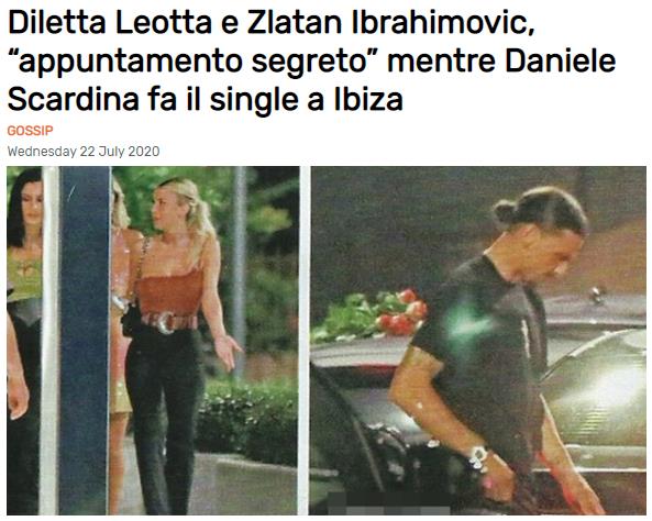 网上亲密互动,线下共进晚餐,伊布与意大利最美足球女主播搭上了?这让长他11岁,生了俩孩子的女友怎么想?