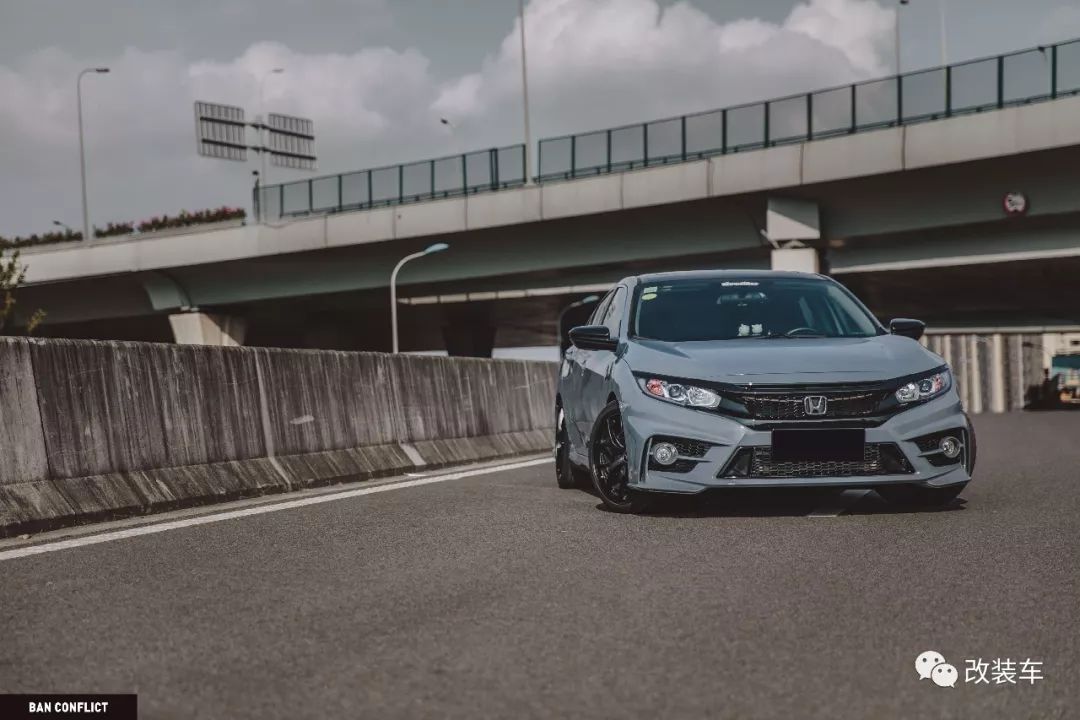 水泥灰十代思域改装,思域十代改装水泥灰