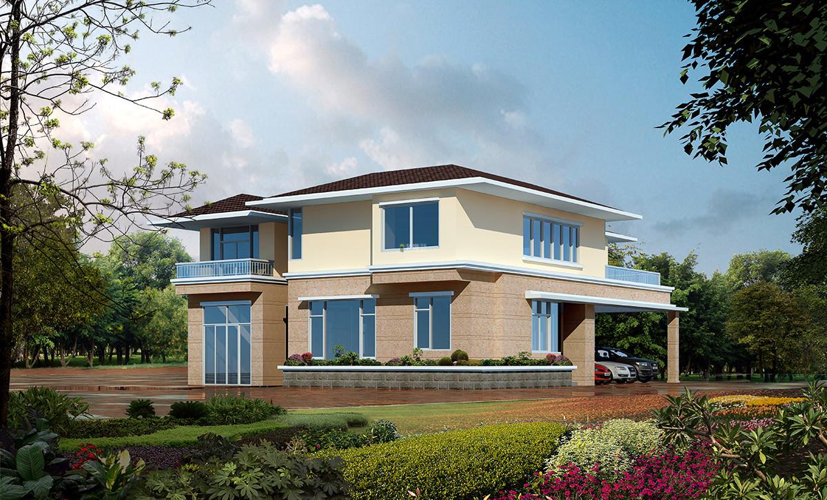 独栋120平别墅带庭院外观欣赏,500平别墅庭院花园视频