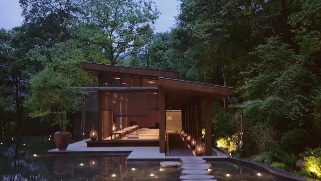 森林秘境的温泉,森林里野奢温泉度假酒店下午茶