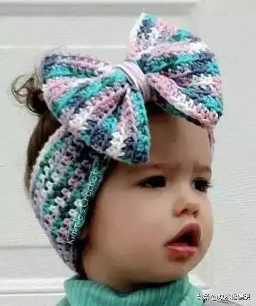 蝴蝶结的钩法教程全过程,金边蝴蝶结钩针详细教程图解