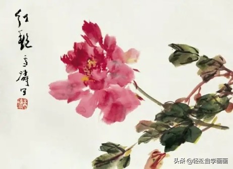 画牡丹如何加色能出层次,画牡丹调色运笔