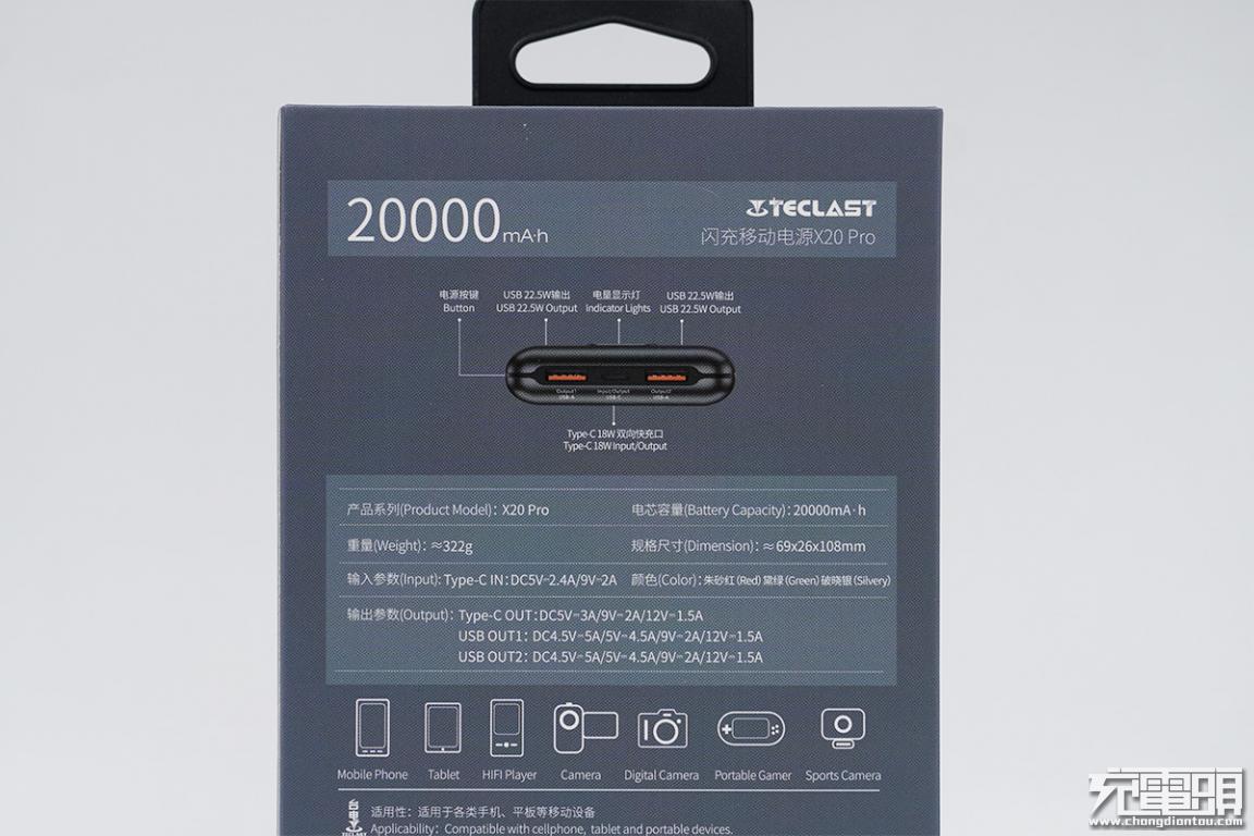台电充电宝20000毫安快充,台电20000毫安22.5瓦充电宝评测