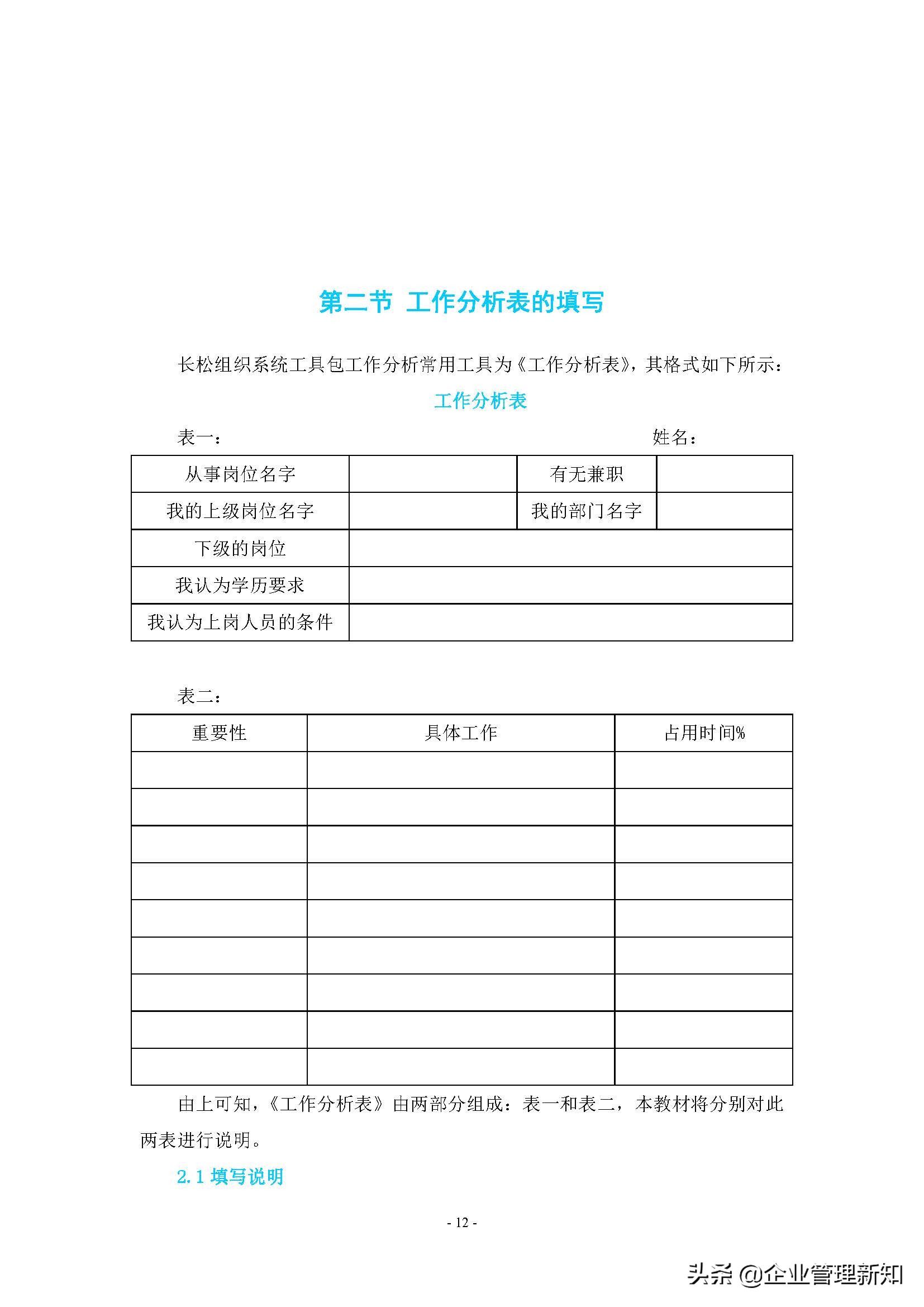 企业组织系统工具之工作分析，4大章节详细阐述（附案例）