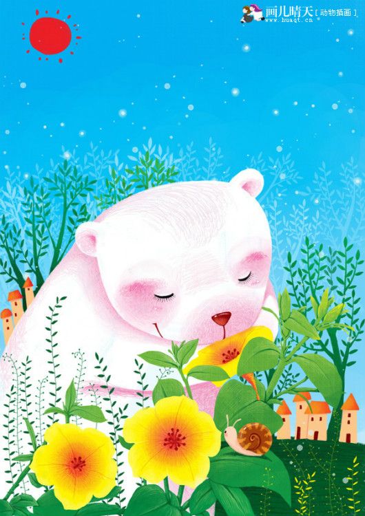 唯美插画壁纸动物,简单又漂亮的动物插画