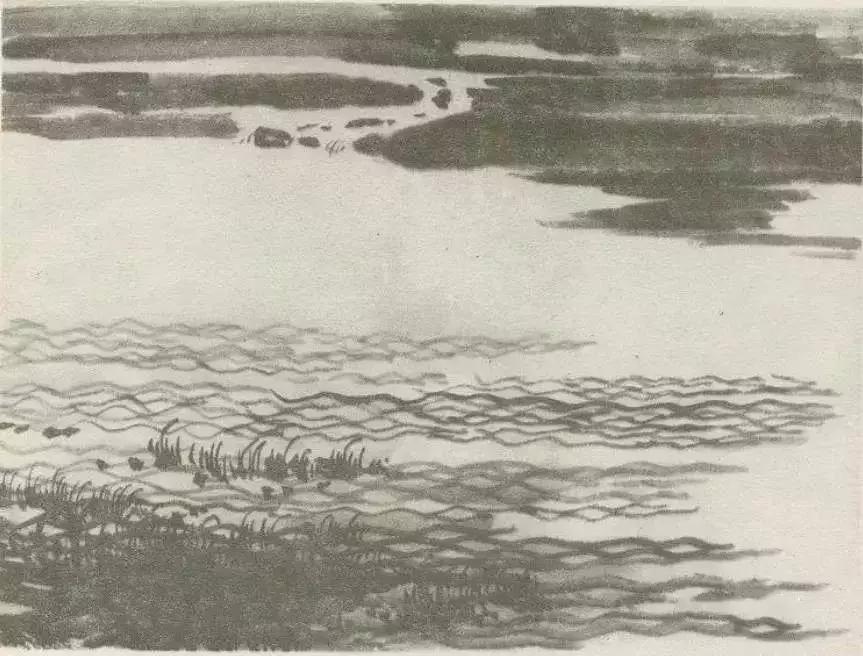 中国画技法入门怎样画水,画水中国画