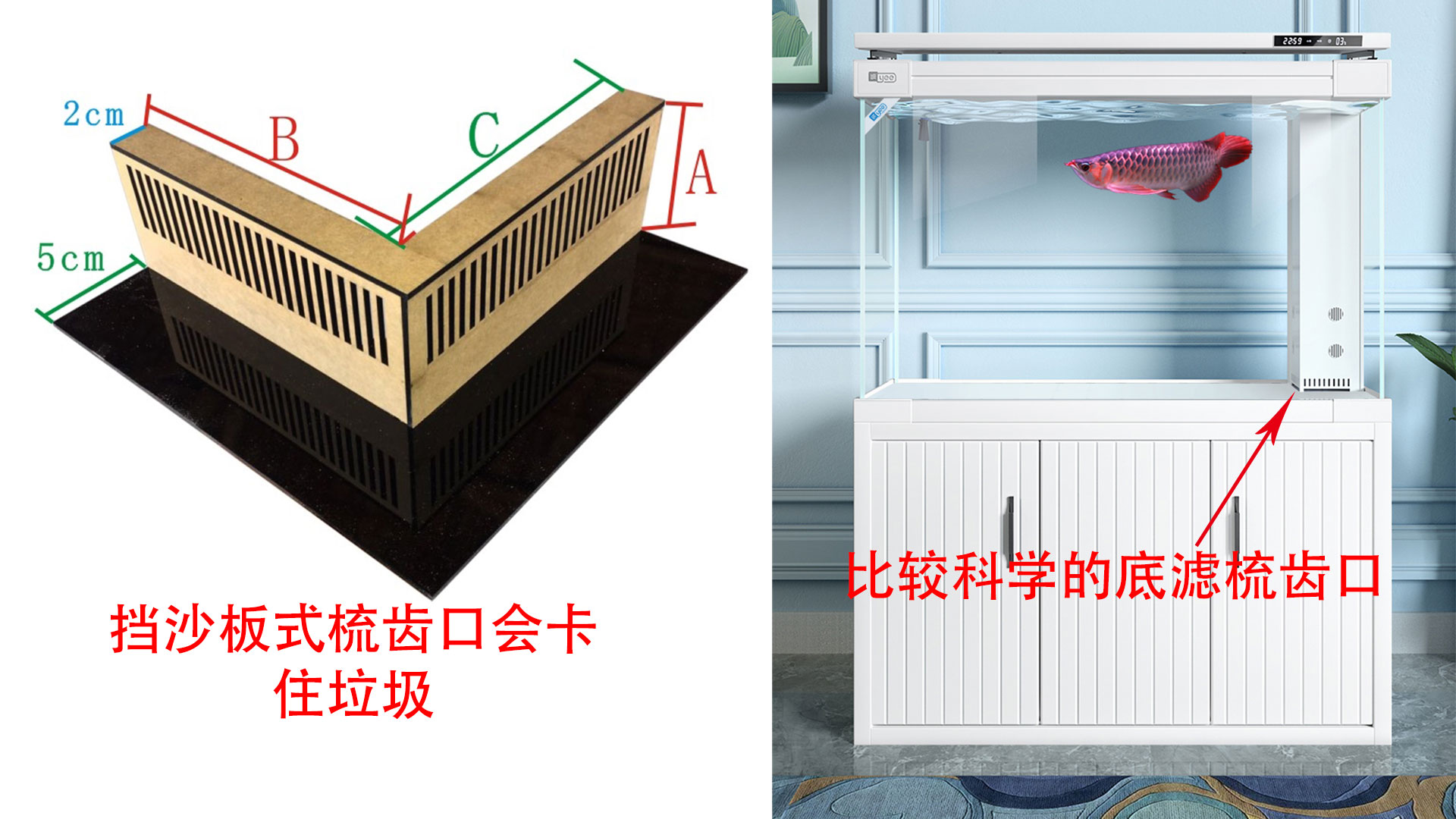 底滤鱼缸里鱼粪排不出去,底滤鱼缸鱼屎吸不走怎么办