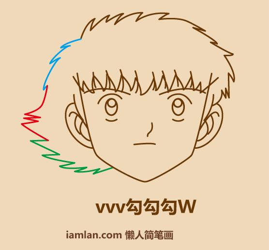 一分钟教你画小男孩,足球小子射门绘画