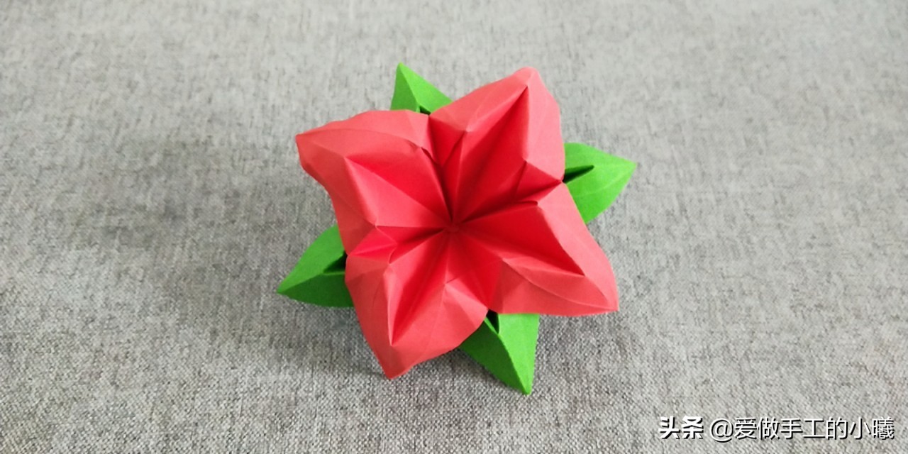 四瓣花折纸,四瓣花手工折纸视频简单