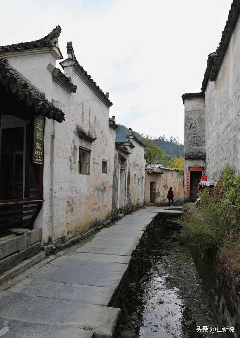 安徽省黟县西递古村,安徽皖南古村落西递村航拍